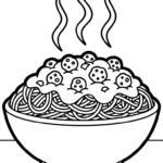coloriage Spaghetti pour enfant de 2 ans
