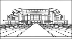 coloriage Stade a dessiner et imprimer