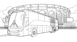 a imprimer coloriage Stade gratuit