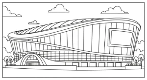 coloriage Stade à imprimer pour enfant de 2 ans