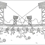 coloriage Stade pour enfants
