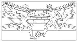 coloriage Stade pour enfant de 8 ans