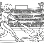 coloriage Stade a imprimer pour enfant de 4 ans