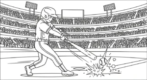 coloriage Stade a imprimer pour enfant de 4 ans