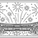 coloriage Stade pour enfants