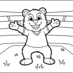 coloriage Stade à imprimer pour enfants