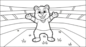 coloriage Stade à imprimer pour enfants