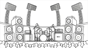 imprimer coloriage Stade gratuit
