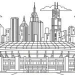 coloriage Stade a imprimer gratuitement