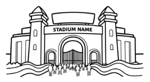coloriage Stade gratuit a imprimer