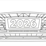 coloriage Stade gratuit pour enfants