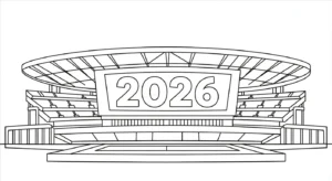 coloriage Stade gratuit pour enfants