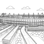 coloriage Stade à imprimer pdf gratuit