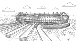 coloriage Stade à imprimer pdf gratuit