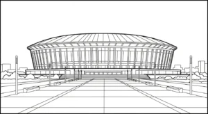 coloriage Stade à imprimer gratuitement