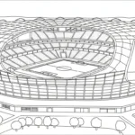 coloriage Stade de pour enfants