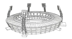 coloriage Stade gratuit à imprimer