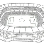 coloriage Stade pour primaire