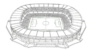 coloriage Stade pour primaire