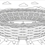 coloriage Stade à imprimer gratuitement pdf