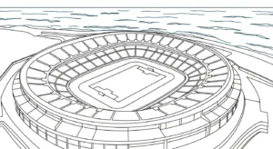coloriage Stade gratuit a imprimer