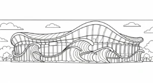 coloriage Stade à imprimer