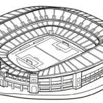 imprimer coloriage Stade pour enfant