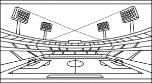 coloriage Stade à imprimer pdf gratuit