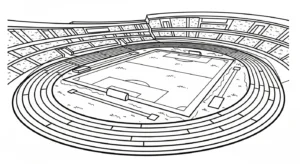 coloriage Stade a imprimer gratuit