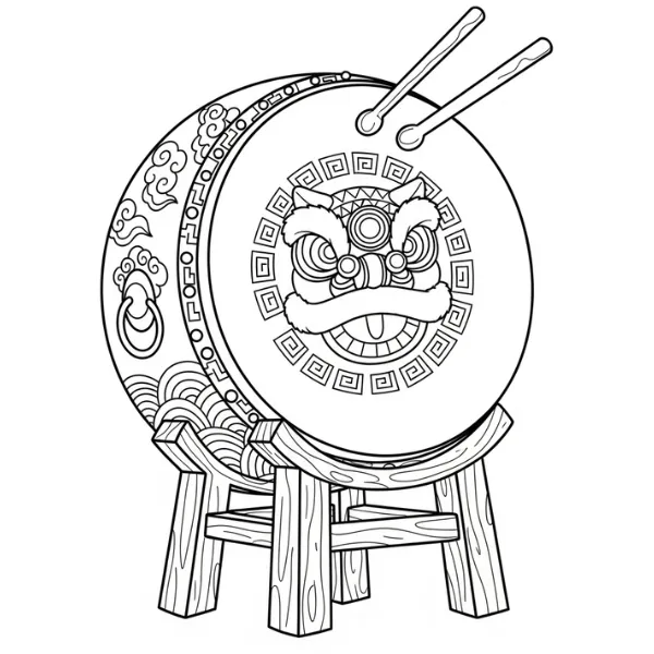 Tranh tô màu Tambour