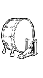 coloriage Tambour educatif pour enfant