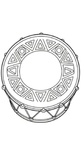 coloriage Tambour pour bebe a imprimer