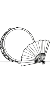 coloriage Tambour à imprimer pour enfant de 3 ans