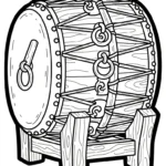 coloriage Tambour a imprimer gratuitement