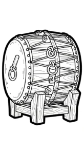 coloriage Tambour a imprimer gratuitement