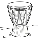coloriage Tambour pour enfants à imprimer