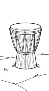 coloriage Tambour pour enfants à imprimer
