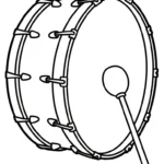 coloriage Tambour à imprimer pour enfant de 6 ans