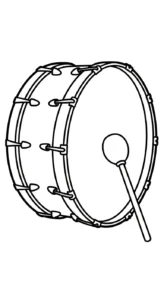 coloriage Tambour à imprimer pour enfant de 6 ans