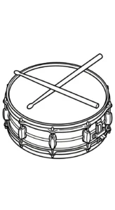 coloriage Tambour à imprimer pour enfant de 4 ans