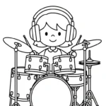 coloriage Tambour pour enfant à imprimer