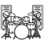 coloriage Tambour a dessiner en ligne