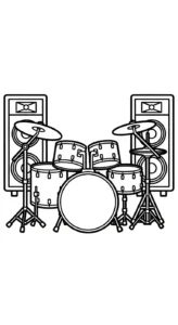 coloriage Tambour a dessiner en ligne