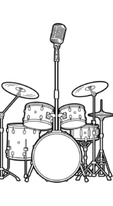 coloriage Tambour à imprimer pour enfant de 12 ans