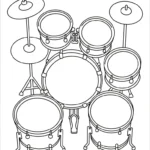 coloriage Tambour pour enfant de 4 ans