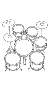 coloriage Tambour pour enfant de 4 ans