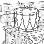 coloriage Tambour gratuit a imprimer