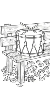 coloriage Tambour gratuit a imprimer