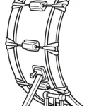 coloriage Tambour à imprimer pour enfant de 9 ans