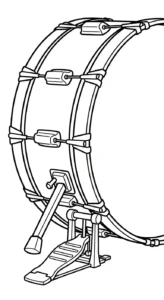 coloriage Tambour à imprimer pour enfant de 9 ans